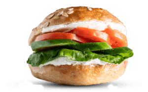 בייגל שמנת+ירקות לבחירה